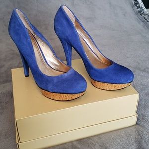 BCBGeneration Blue Suede pumps size 10
